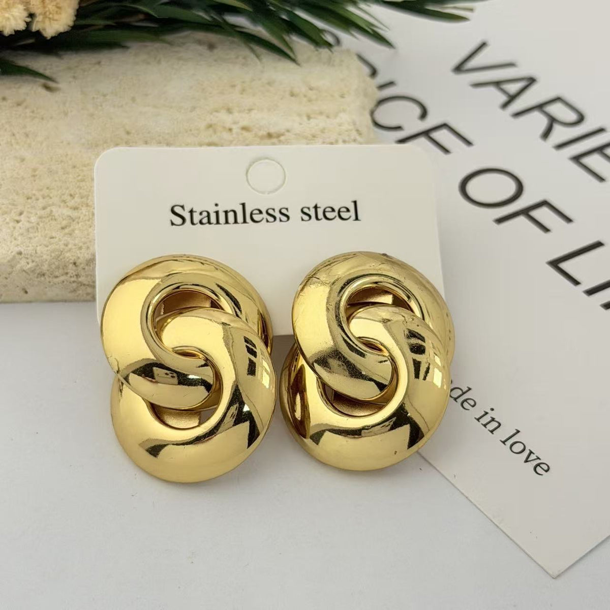 Statement Earrings | Gold Floral & Leaf Styles