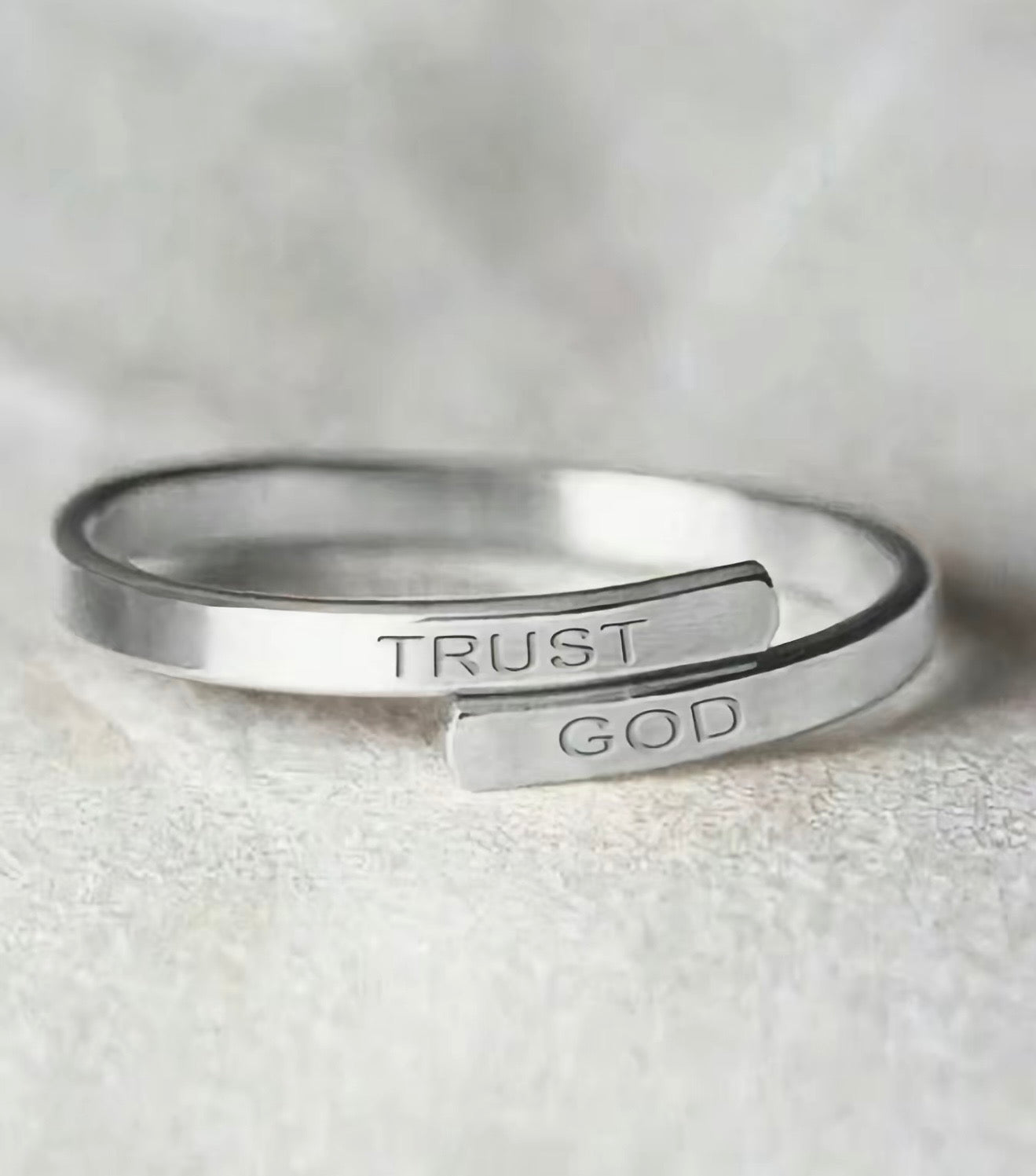 Adjustable Trust God Ring