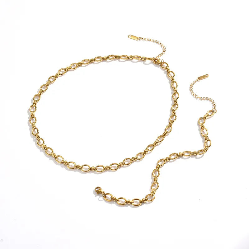 Round Cuban Link Set
