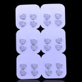 Silver Heart Studs