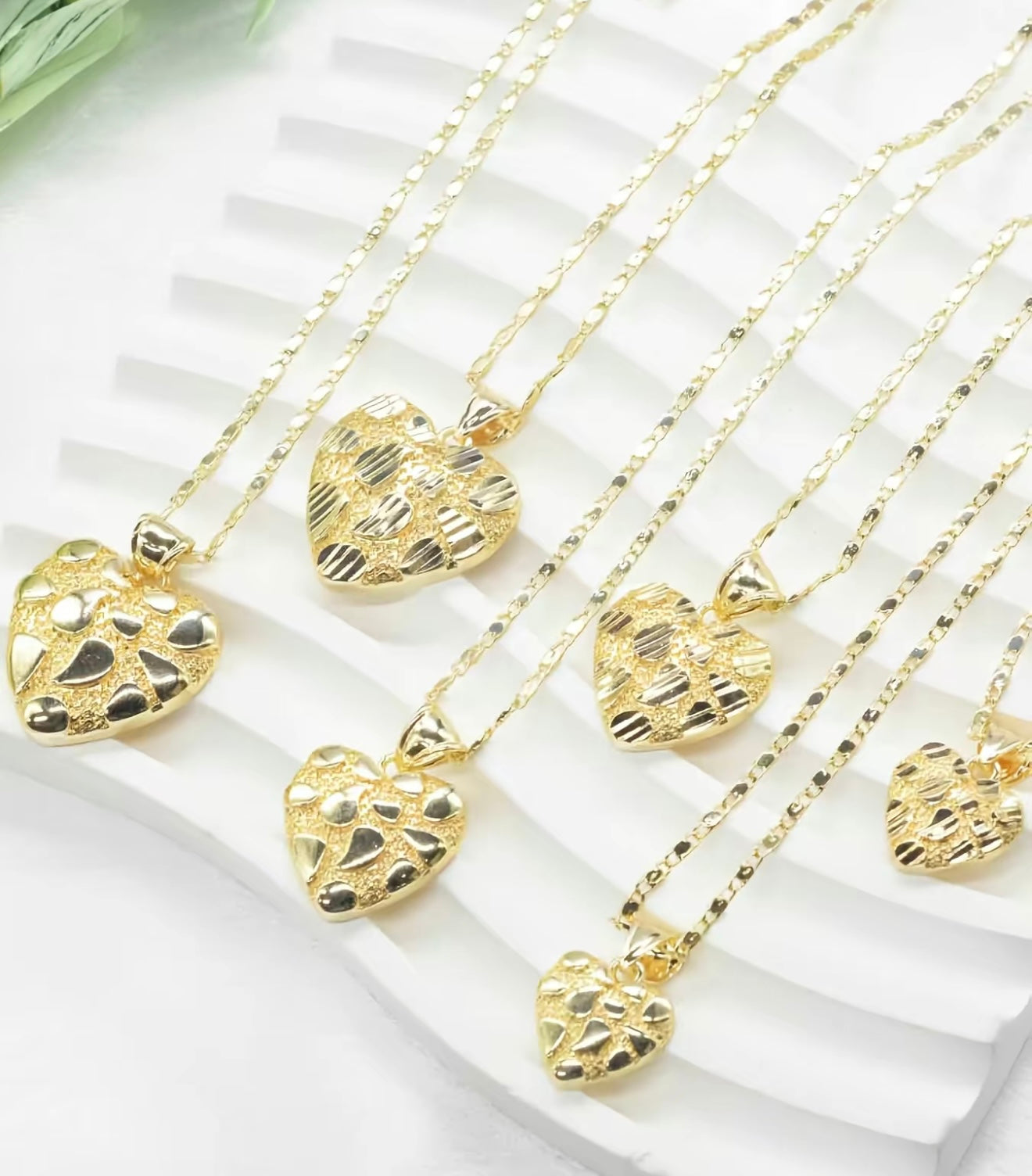 Large Diamond Cut Heart Necklace