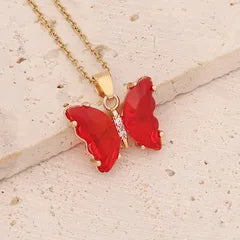 Butterfly Fairy  Dainty Necklace
