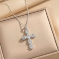 CZ Cross Pendent Necklace