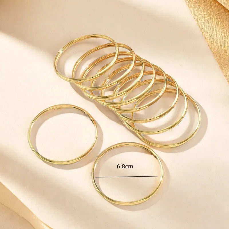 10 Piece Polished Bangle